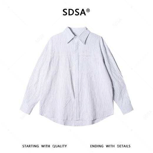 SDSA男装2026新款高贵轻奢韩系时尚褶皱舒适长袖衬衫百搭休闲上衣 商品图0