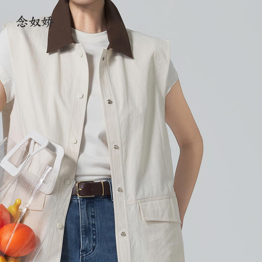 【商场同款】CNI6686 “ 巴恩马甲 ” 好穿好搭配 时髦单品 显瘦包容的一手长马甲 商品图5