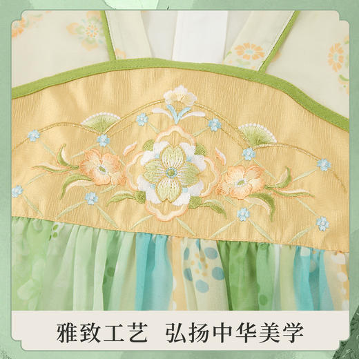 笛莎/Deesha 观山见2026年夏季新款童装女童国风刺绣连衣裙 商品图3