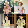 绽放166-167朵/面膜针织套装*多色开襟毛针织开衫圆领针织背心女 商品缩略图0