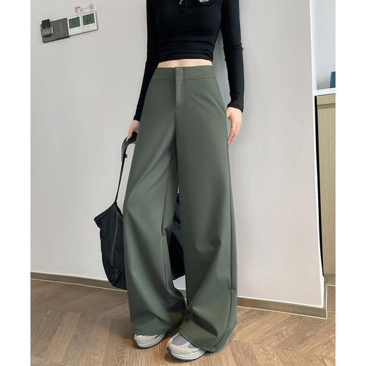 「高腰阔腿超模裤」显瘦阔腿 隐形拉链 视觉拉长腰线 轻薄舒适百搭 商品图10