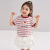 笛莎/Deesha 松饼熊2026年夏季新款童装女童条纹撞色T恤 商品缩略图3