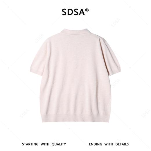 26MY02SDSA男装2026新款高贵轻奢时尚简约翻领针织短袖T恤百搭时尚上衣 商品图5