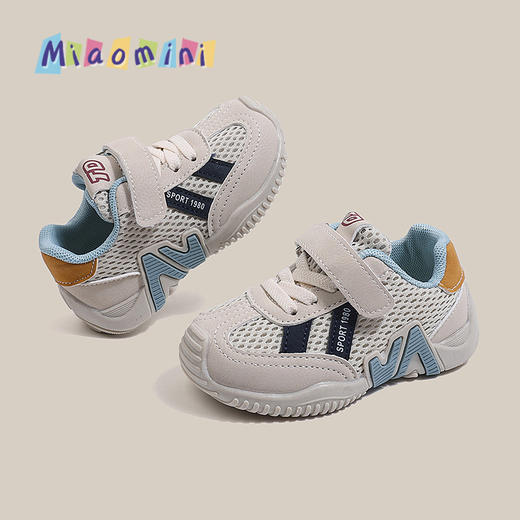 【不挤脚丫！不易掉跟】2026春季款软底男童跑步鞋网面透气德训鞋儿童运动鞋女童鞋1-6岁。xa 商品图2