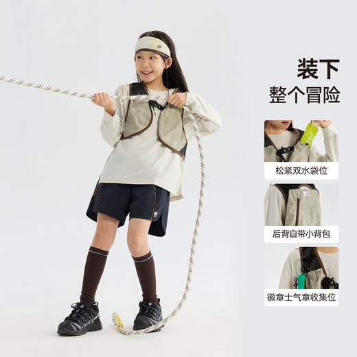 MANHOJIA【探险家马甲】儿童运动马甲春夏新品跑步多功能收纳马甲 商品图2
