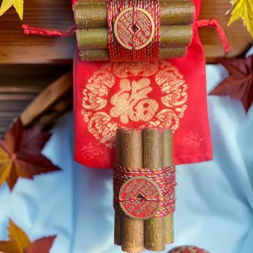 【普陀山】七段防惊东南野生桃木枝去掉坏东西五色线朱砂随身携 商品图3