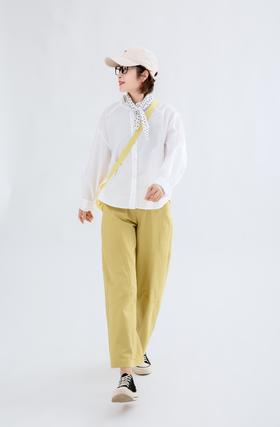 高腰休闲直筒裤