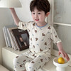 【无骨工艺❗柔软亲肤】A类儿童睡衣男孩新款夏季薄款优可丝七分袖套装男童家居空调服韩。rh 商品缩略图2