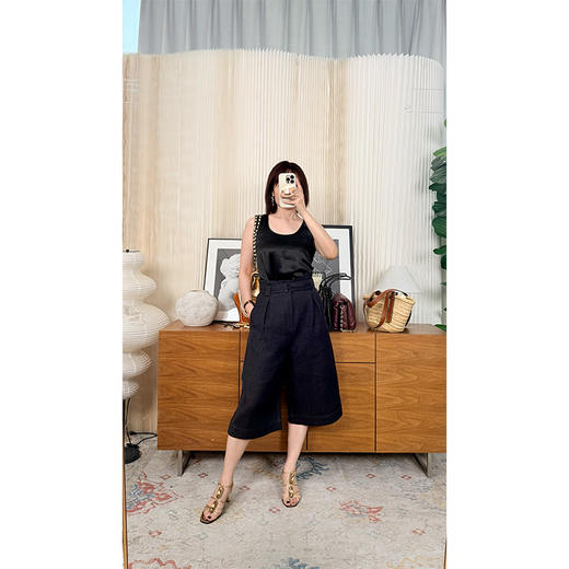 【贝拉推荐】向阳而生 重磅100醋酸圆U领背心 高级抗皱光泽感S-XXL 夏季百搭经典款 商品图4