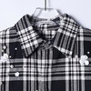 SDSA男装2026新款高贵轻奢韩系格纹立体花钉珠衬衫百搭时尚上衣 商品缩略图1