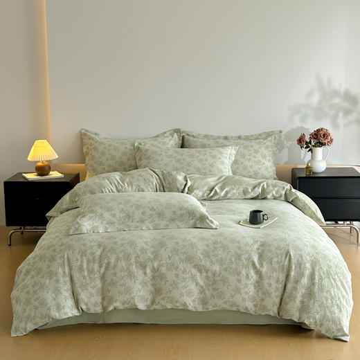 【品牌直发】加倍生活 60支全棉色织提花四件套-艾莉系列 6色可选 纯棉三件套 亲肤透气单被套 商品图3