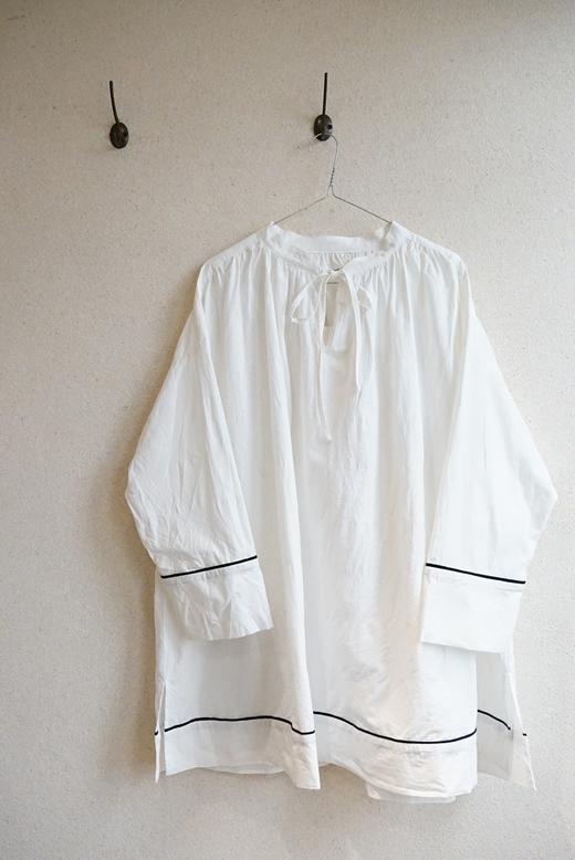 LABORATORY 缝绳装饰的复古长衬衫（黑/白可选） 商品图7