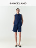 三石一澜SANCELAND 苎麻直筒短裤SK22101051 商品缩略图0