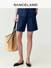 三石一澜SANCELAND 苎麻直筒短裤SK22101051 商品缩略图2
