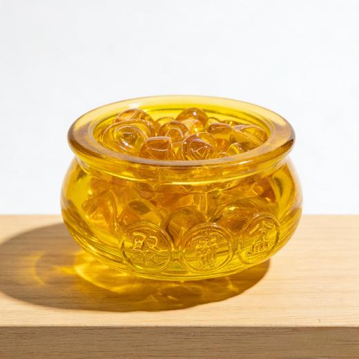 迷你桌面小摆件招财琉璃聚宝盆送朋友伴手礼桌面稳定器工位搭档 商品图3