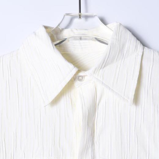 SDSA男装2026新款高贵轻奢韩系时尚褶皱舒适长袖衬衫百搭休闲上衣 商品图1