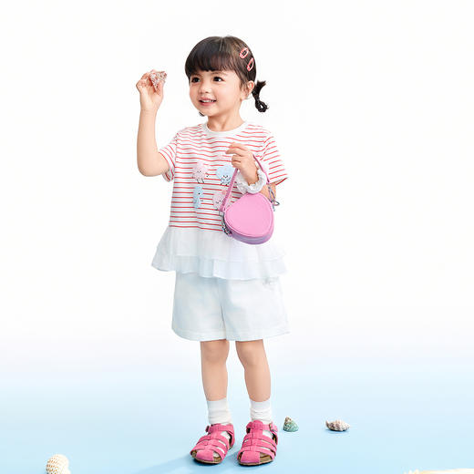 【实体店同款】女童圆领短袖上衣夏季新款安奈儿童装XG621192 商品图5