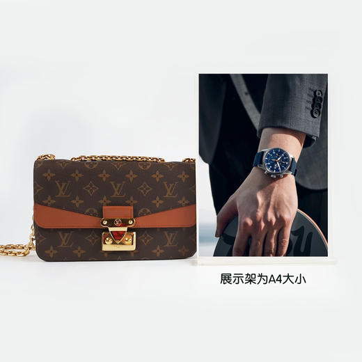 【95新】LV路易威登M46127老花拼焦糖棕色Marceau马尔索链条单肩包女士160326AK33 商品图9