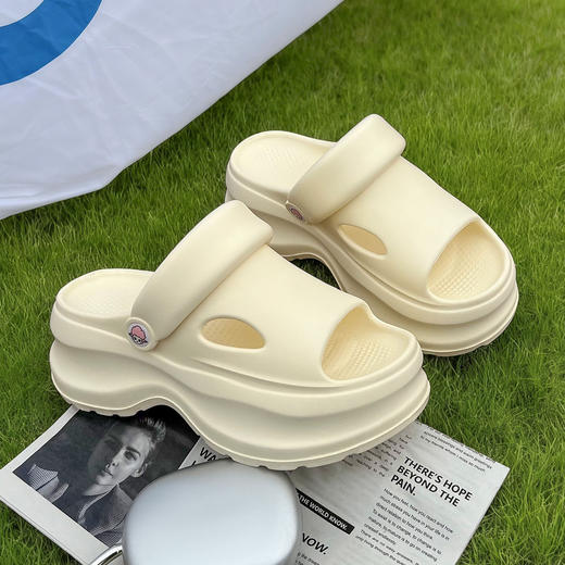 【凉鞋】夏季新品时尚潮系透气轻尚纯色女款居家外穿厚底凉拖鞋【WG26235】 商品图3