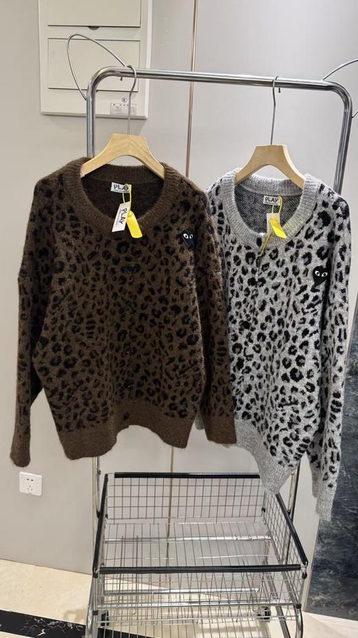 【9hd1】女士时尚百搭豹纹针织开衫毛衣！！ 商品图1