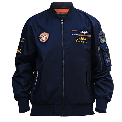 【中航文化 正品授权 硬朗沉稳】歼35A设计款飞行夹克自由系列 商品图8