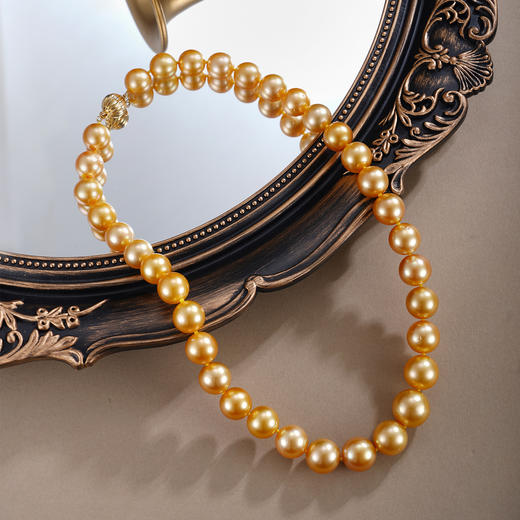 子佩集【金曜珠华】G18K金珍珠AOYA奥雅项链【ZXLJZ】11-14mm珠金色2512 商品图2