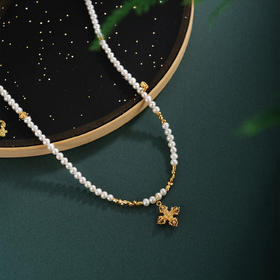 子佩集【神助之力】银S925珍珠AOYA奥雅项链【QNX0012】3mm珠金刚杵镀金2512