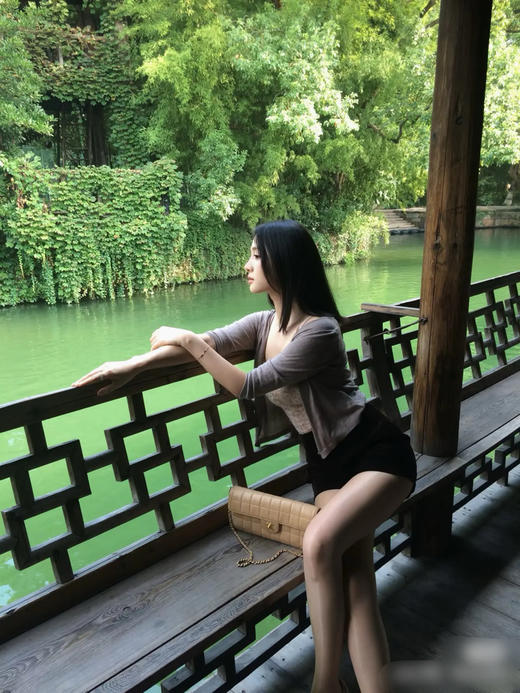 CHANEL Vintage 冰格 香槟色 金扣 羊皮 横版 法棍 链条包 商品图2