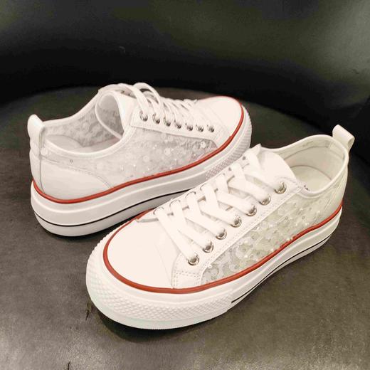 LFGJ 16517时尚蕾丝亮片板鞋 商品图5