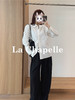 专柜实拍【全棉亲肤好穿！】拉夏贝尔/La Chapelle翻领排扣印花小众设计感高级简约气质长袖衬衫上衣 商品缩略图2
