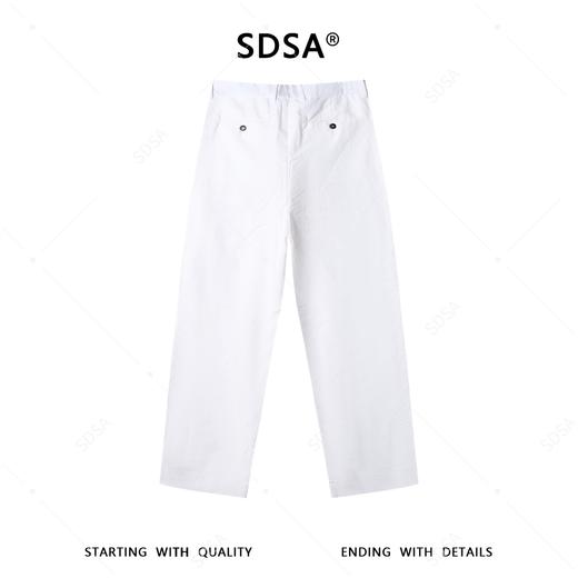 SDSA男装2026新款高贵轻奢简约纯色老钱麻棉褶皱休闲裤百搭时尚 商品图4