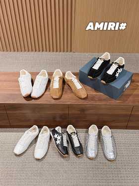 AMIRI-Pacific Flat 埃米尔系列薄底星星德训鞋早春爆款星星撞色平底休闲运动小白鞋（DBG)
