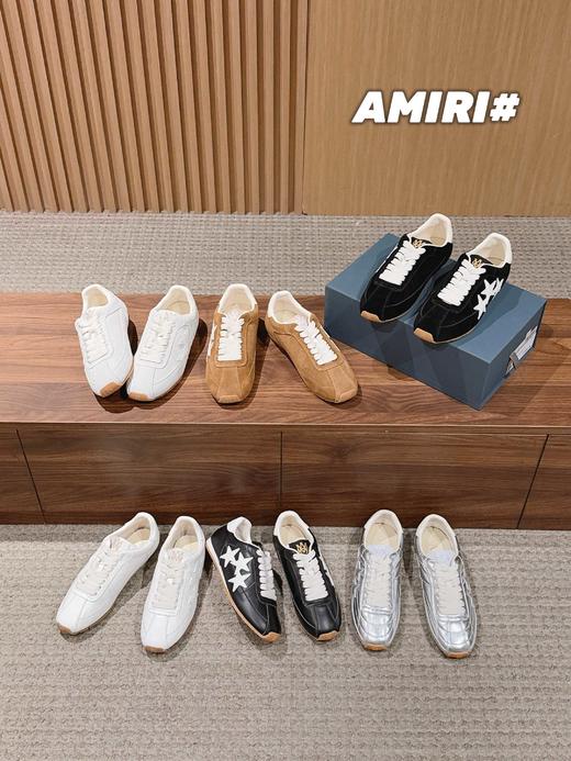 AMIRI-Pacific Flat 埃米尔系列薄底星星德训鞋早春爆款星星撞色平底休闲运动小白鞋（DBG) 商品图0