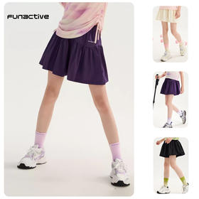 funactive女童网球短裤儿童运动速干裙裤防泼水短裤F1GK10261