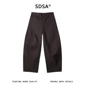 SDSA男装2026新款高贵轻奢简约纯色分割线裁剪休闲裤百搭时尚裤子