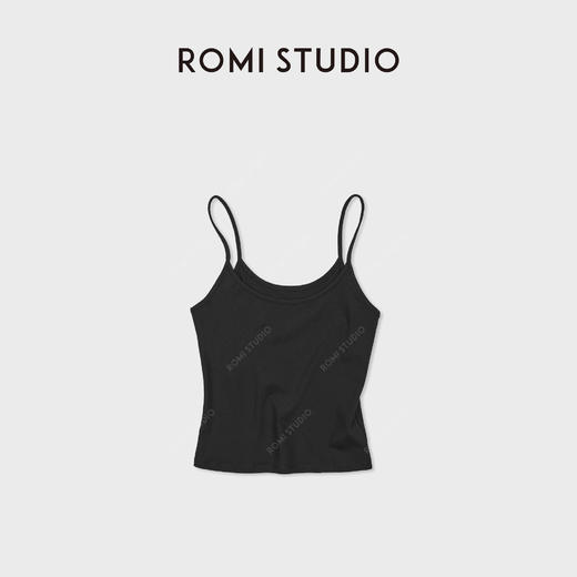 ROMI STUDIO“基础优雅”锦仿棉纯色弹力针织吊带背心RWDSST1627 商品图3