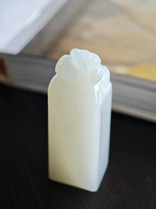 白玉莲花章【 嘉石2636】 商品图1