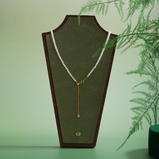 子佩集【福乐共生】银S925珍珠AOYA奥雅项链【QNX0015】3mm珠大吉镀金平安扣2512 商品图2