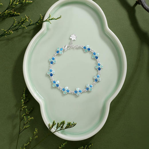 子佩集【四叶安好】S990银手链【MXSL011】四叶草花丝珐琅彩2510 商品图7