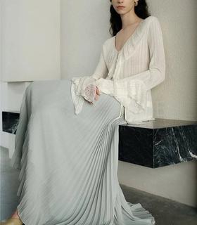 老米优品🎈3-7天！度假风重工仙女百褶裙《珍珠雪纺百褶半身长裙》大牌平替，丝滑垂感，立体压褶，品质巨好~~ C12260112