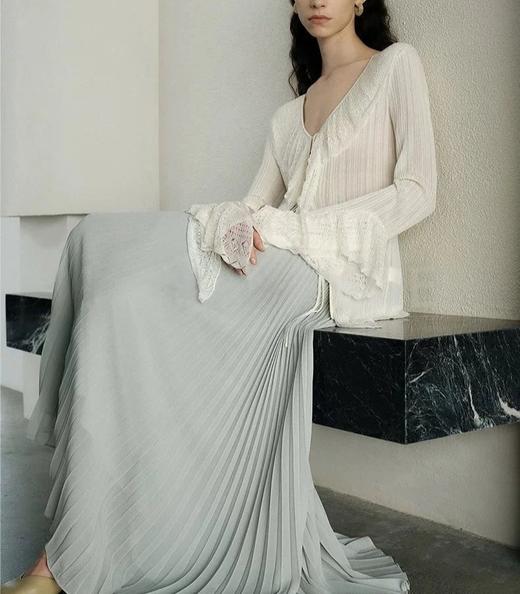 老米优品🎈3-7天！度假风重工仙女百褶裙《珍珠雪纺百褶半身长裙》大牌平替，丝滑垂感，立体压褶，品质巨好~~ C12260112 商品图0