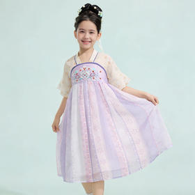 笛莎/Deesha 观山见2026年夏季新款童装女童国风刺绣连衣裙