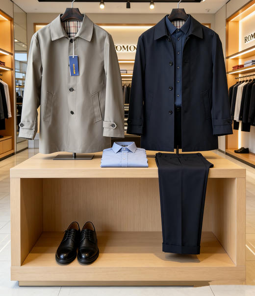 罗蒙春秋经典通勤百搭男士夹克风衣外套 商品图0