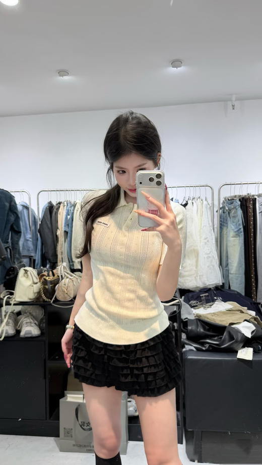 【非质量问题不退换】MiuMiu 26早春新款短袖（XHH） 商品图4