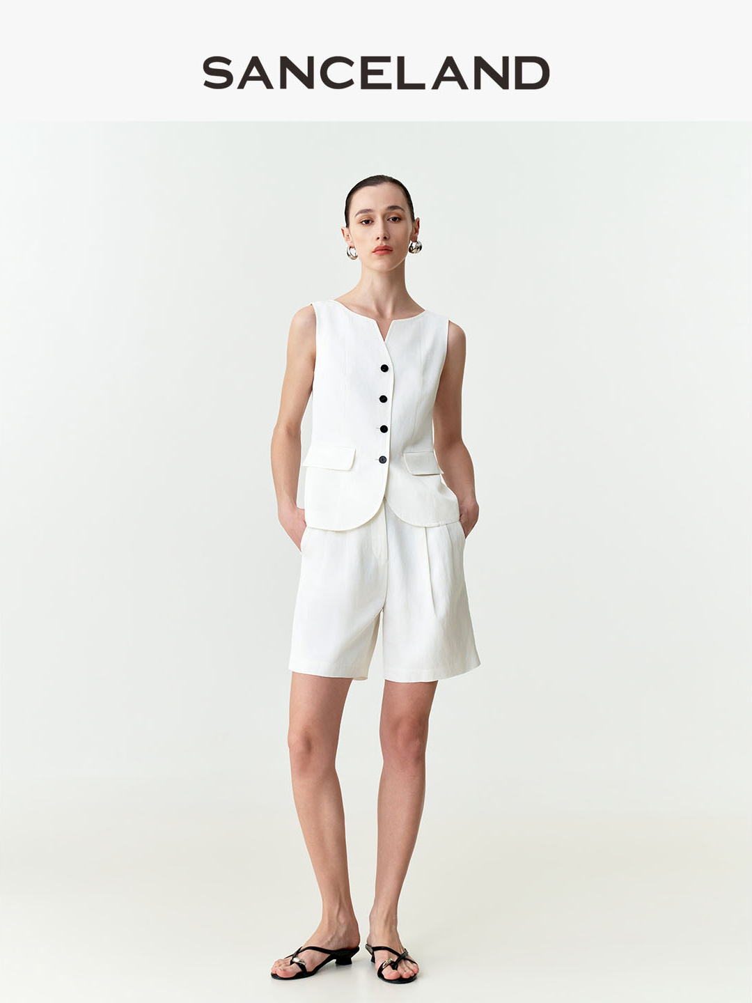 三石一澜SANCELAND 醋纤马甲SK25401070