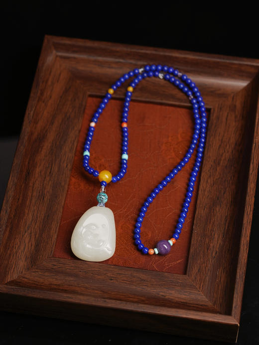 和田玉莲花吊坠 商品图0