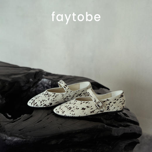 FAYTOBE 无羁芭蕾玛丽珍马毛浅口单鞋舒适羊皮通勤一脚蹬 商品图3