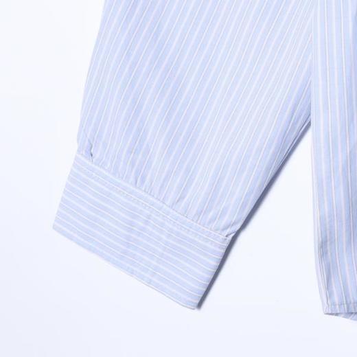 SDSA男装2026新款高贵轻奢韩版简约长袖衬衫竖纹披肩设计百搭衬衣 商品图3