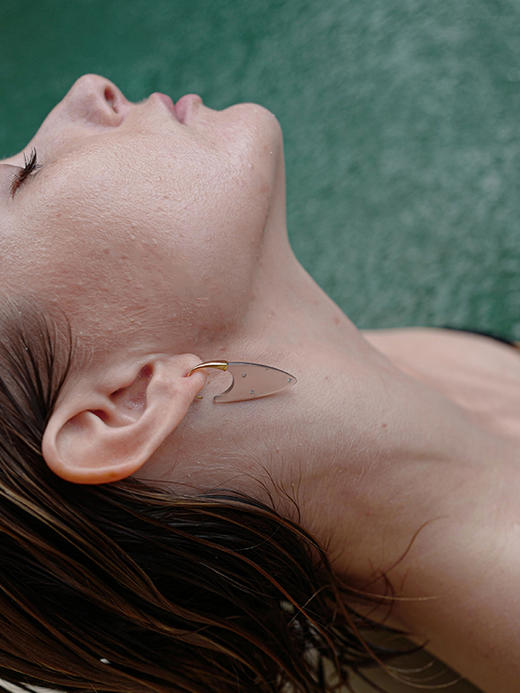 ANATTA｜E-C07-GR Large Drop Earrings [ 加大版 灰玛瑙 耳环 ]【循Countinuum Line】 商品图0