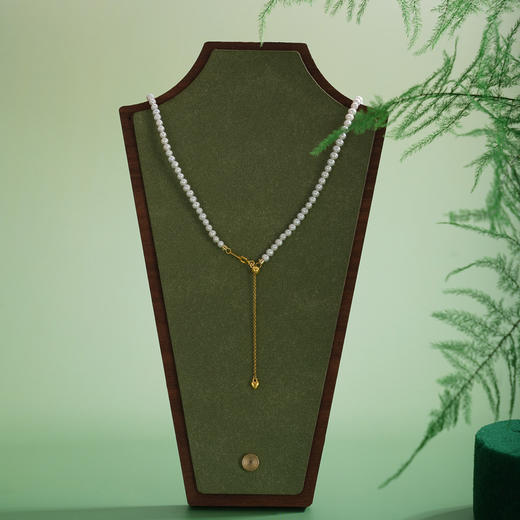 子佩集【福禄吉祥】银S925珍珠AOYA奥雅项链【QNX0008】3mm珠镀金葫芦大象2512 商品图3